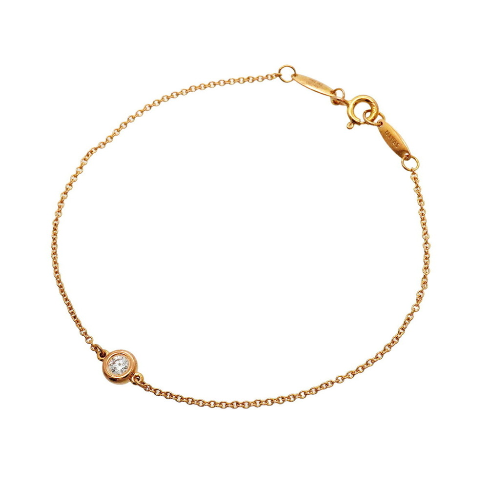TIFFANY & CO. 18k Gold Diamond Charm Bracelet